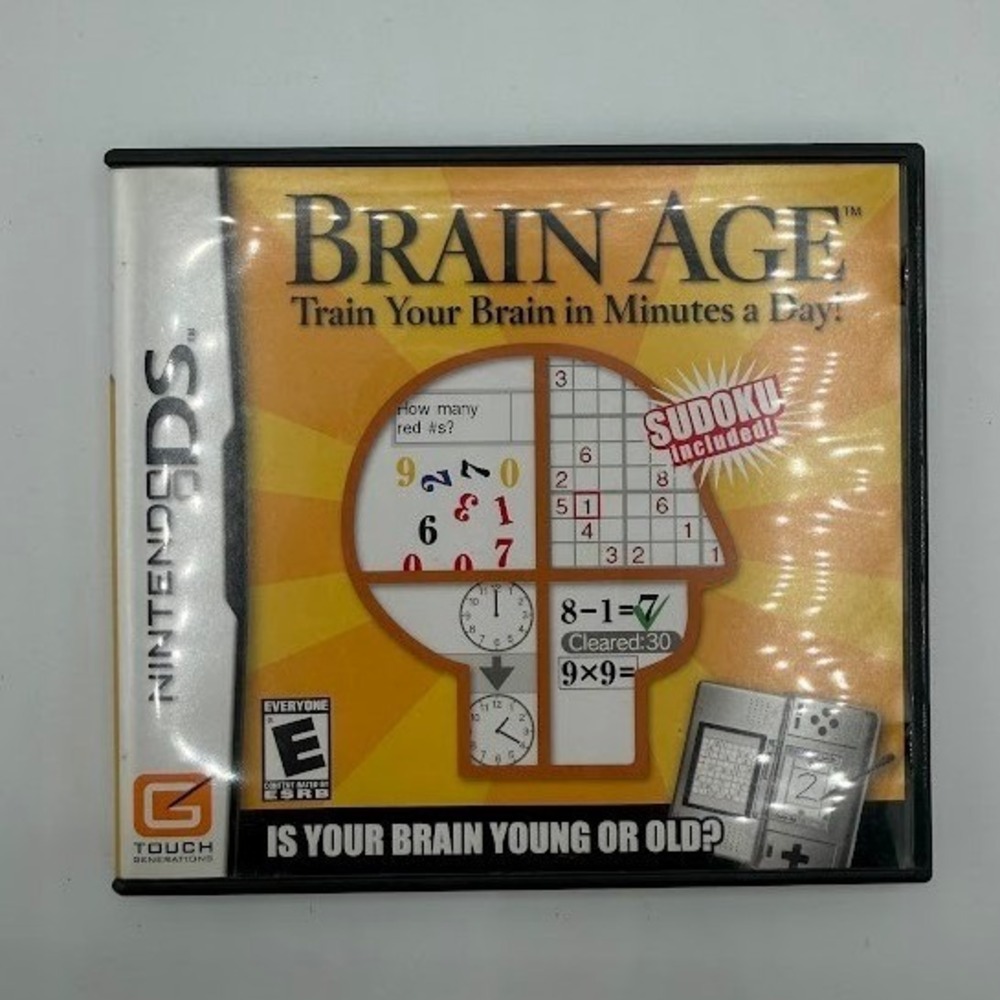 Brain Age Train Your Brain in Minutes a Day 2006 Nintendo DS NTRUSA Video Game